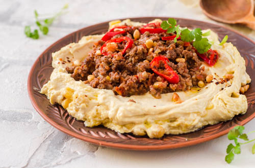 hummus ad topping on meats or salads